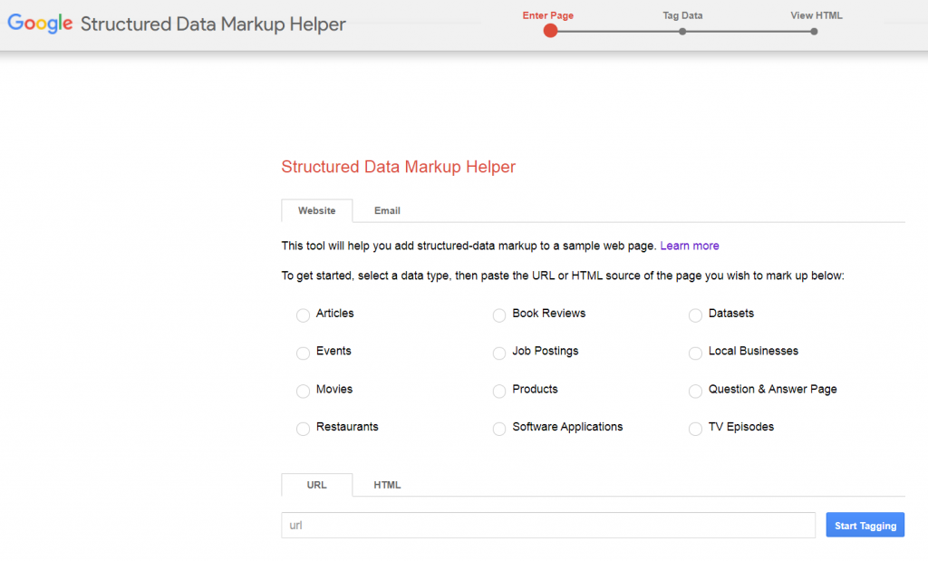 Structured Data Markup Helper