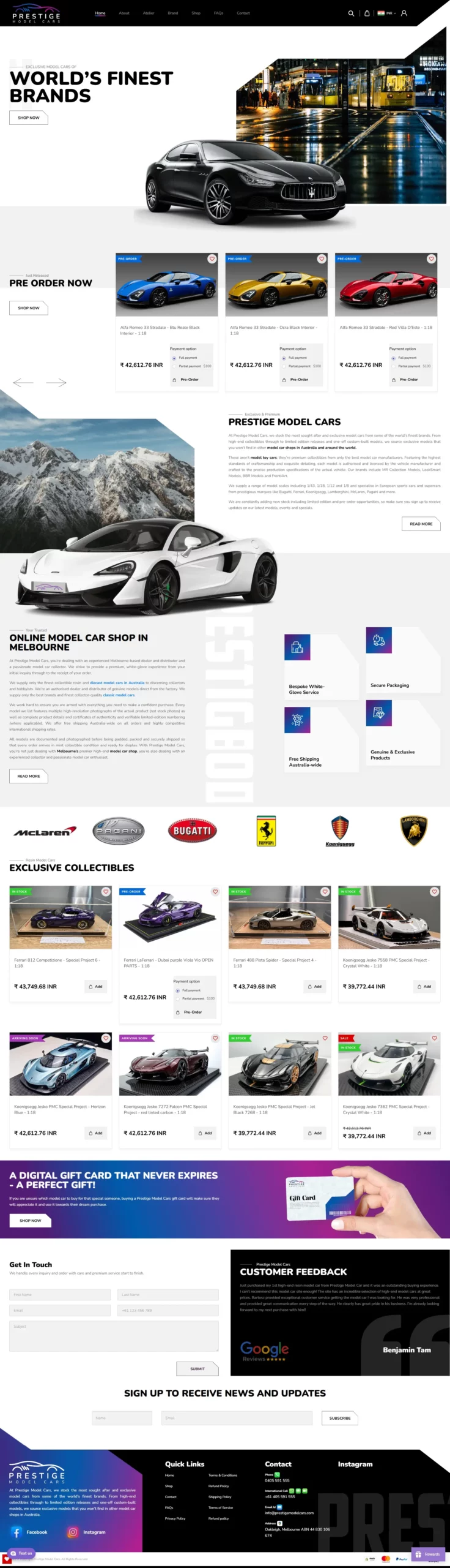 Infographics Prestige Model Cars